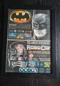 BATMAN ROBOCOP SPECTRUM AMIGA   FRAMED MAGAZINE ADVERT GAME POSTER  8X11"  - Picture 1 of 6