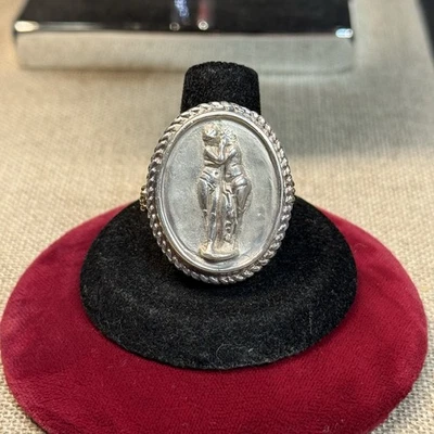 Anillo Tagliamonte Intaglio Plata Esterlina Y 14K Ovalado Pareja Besos Talla 8 Foto 1 de 4
