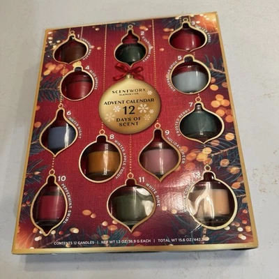 12 Days of Scent Advent Calendar Scentworx Pine Cinnamon Berry Candles Sparking - Image 1 of 4