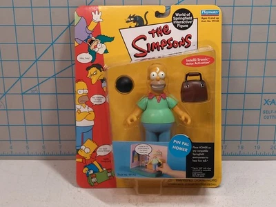 Figura Pin Pal Homer Simpsons World Of Springfield, Playmates 2000 Foto 1 de 4