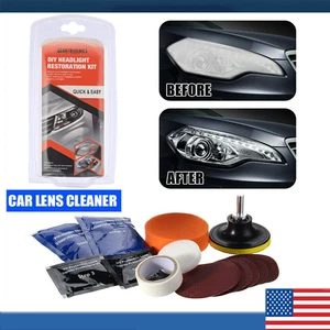 Car Headlight Lens Restoration Repair Kit Polishing Cleaner Cleaning Tools NEW - Picture 1 of 11