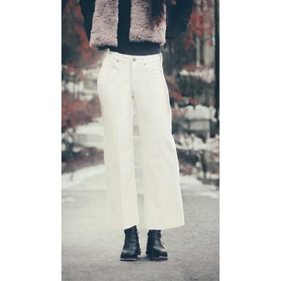 NUEVO $109 NYDJ Teresa Pantalones Jeans Pierna Ancha Tobillo 18 Elevación Pliegue Alisador Cáscara de Huevo Foto 1 de 4