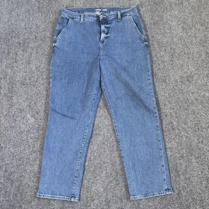 Old Navy Sky High Straight Damenjeans Größe 14 extra hoher Bund mittelblau - Bild 1 von 15