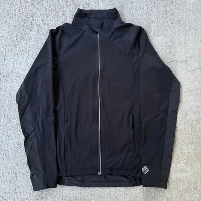 Chaqueta cortavientos Salomon Clima Wind cremallera completa para correr negra entrenamiento talla grande Foto 1 de 4