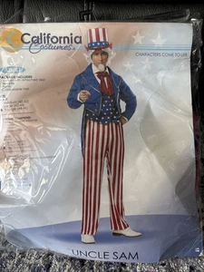 Uncle Sam Adult Costume With Jacket Vest Pants & Necktie XL - Picture 1 of 3
