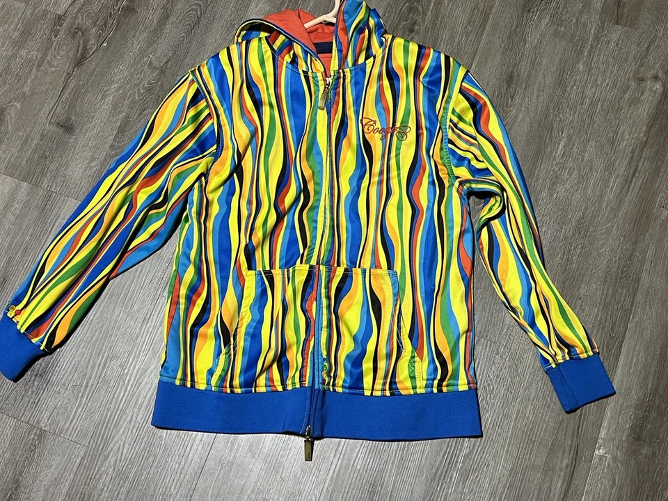 L -LARGE Vintage Coogi Jacket RARE Full Zip Hoodie Loud Urban Streetwear Y2K - Image 1 of 4