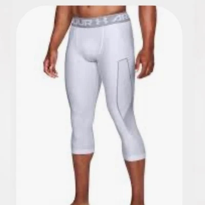 Under Armour HeatGear 3/4 length Compression Leggings white size small - Image 1 of 4