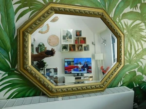 Lovely Beckindale Collection Gold Wood Framed Octagonal Bevelled Mirror - Picture 1 of 9