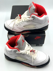 Nike Air Jordan 5 Retro GS Fire Red Silver 440888-102 Größe 6,5Y Jugend Kinder - Bild 1 von 10