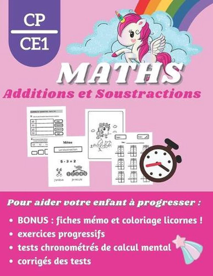 Additions et Soustractions CP CE1: Cahier de calculs et d'exercices sur le th?me - Image 1 of 1