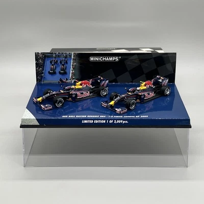 Minichamps 1/43 Red Bull Pair Renault RB5 Chinese GP 2009 F1 Set Webber Vettel - Image 1 of 4