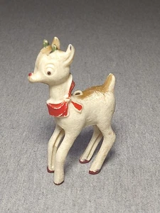 Adorno de Navidad de plástico duro de colección Rodolph el reno nariz roja ~ TS - Imagen 1 de 4