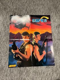 Super C (Contra) AND Dragon Warrior Map Foldable Nintendo Power Poster NES 