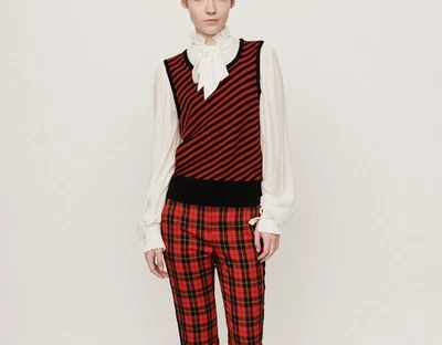 Maje Women's Sweater Size 1 / S Wool Striped MFPPU00226 - Image 1 of 4