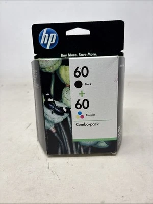 Cartuchos de impressora HP 60 preto e tricolor pacote combo expirados - Imagem 1 de 2