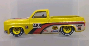Hot Wheels 83 Chevy Silverado 4X4 Racing Off-road Edition Yellow Custom Lowrider - Picture 1 of 7