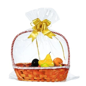 50 Packs Large Cellophane Bags 24" x 30" Clear Cellophane Gift Basket Wraps E... - Picture 1 of 7