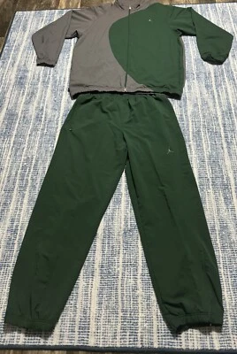 Jordan 85-05 20º Aniversário Conjunto de Traje de Aquecimento Calça Jaqueta Verde/Cinza Tão XXL/XL - Imagem 1 de 4