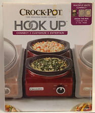 Crock Pot Hook Up Connectable Entertaining System Double Oval 1 Qt SCCPMD1-R NEW