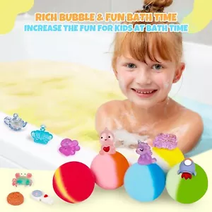 48Pcs Bath Bombs for Kids with Toy Inside Organic Colorful Bubble Gift Set for G - Picture 1 of 7