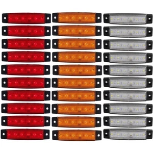 30x 12V LED Truck Trailer Lorry Indicator Side Marker Light Waterproof E-Marker - Picture 1 of 11