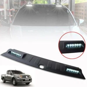FOR 2015-2017 MITSUBISHI TRITON MQ L200 MATTE MATT BLACK ROOF SPOILER LED FRONT - Picture 1 of 11
