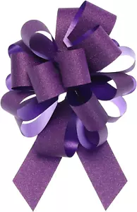 20Pcs 8" Glitter Car Large Pull Bow Gift Wrapping Bows for Christmas Flower Pres - Picture 1 of 6
