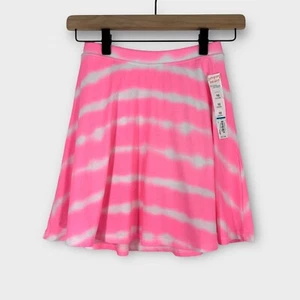 Jumping Beans Girl’s Size 10 Pink White Tie Dye Striped Cartwheel Scooter Skirt - Picture 1 of 6