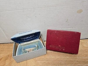 Vintage Elgin Wadsworth Durapower Watch Box Blue Case 5" w/box - Picture 1 of 8