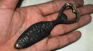 Fish With Heart Shape Soda Bottle Opener Brass Handmade Club Pub Bar Decor CS 76 - Picture 1 of 6