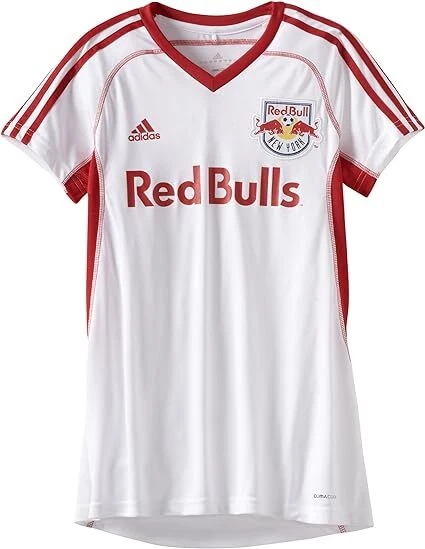 Camiseta Adidas MLS para mujer New York Red Bulls Clima-Cool blanca nueva con etiquetas M, L, XL Foto 1 de 1