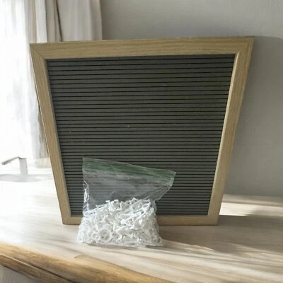 Marquee Letter Message Board 12x12 Push In Numbers Alphabet Letters Notes Wood - Image 1 of 4