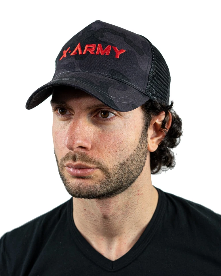 Cappello Uomo X-ARMY Midnight Camouflage Camouflage Snapback Trucker - Immagine 1 di 4