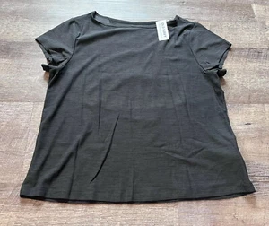 Old Navy Womens Athletic Top Size Small Shortsleeve Black with mesh detail L7 - Picture 1 of 7