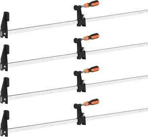 4-Pack 36" Heavy Duty Bar Clamps 600 Lbs Force Quick Release 2.5" Throat Depth - Picture 1 of 12
