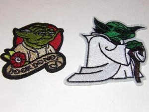 STAR WARS YODA JEDI IRON ON PATCH 2-PIECE LOT - Picture 1 of 4