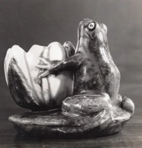 Photographic Study Frog Water Lily Mrs William Wheeler Lexington Old Photo 1940 - Imagen 1 de 4