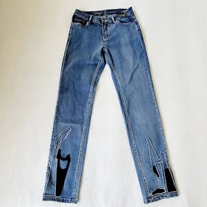 Mid Rise Skinny Patchwork Womens Ethyl Clothing Jeans - Picture 1 of 11
