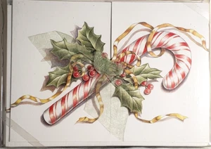 Tarjetas fotográficas/invitaciones en blanco MM's Designs Holiday CANDY CAÑA con cinta - 10 quilates - Imagen 1 de 1
