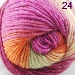 SALE NEW Chunky Colorful Hand Knitting Scores Wool Yarn Fushsia Yellow Green - Picture 1 of 24