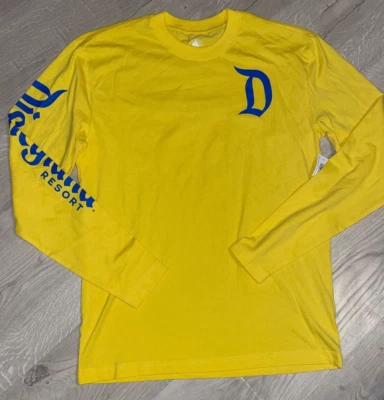 Disneyland Adult Long Sleeve Medium Yellow Shirt New - Image 1 of 3