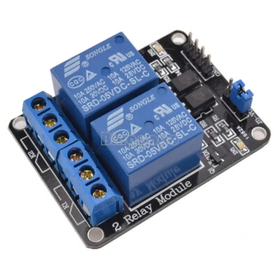 5V Two 2 Channel Relay Module +Optocoupler For PIC AVR DSP ARM For Arduino - Bild 1 von 4