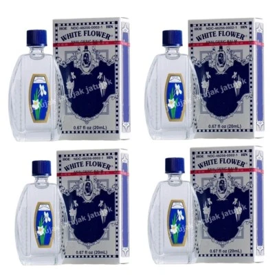 4X Hoe Hin White Flower Oil Pak Fah Yeow 20ml - Image 1 of 3