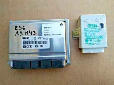 BMW E36 COMPACT 316i Z3 1.9 M43 M43B19 ENGINE MOTOR ECU DME CONTROL UNIT EWS KIT - Image 1 of 4
