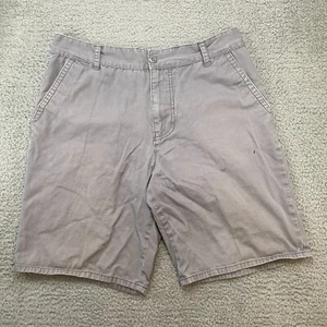 OP Shorts Mens 36 (meas 35x10) Gray Check Chinos Pockets Ocean Pacific - Picture 1 of 10