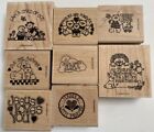 Stampin Up Religious Lot of 8 Bible Verse Kids Sunday School Jesus Rubber Stamps