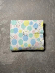 HealthTex Vintage Baby Empfangsdecke Pastell Polka Dots Kreise Hase Kaninchen - Bild 1 von 4