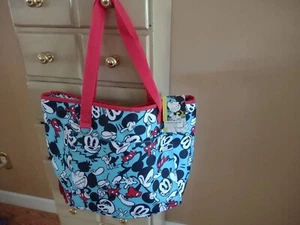 Disney Store Pie-Eyed Mickey Mouse Large Insulated Zip Cooler Tote Bag NEW NWT - Picture 1 of 8