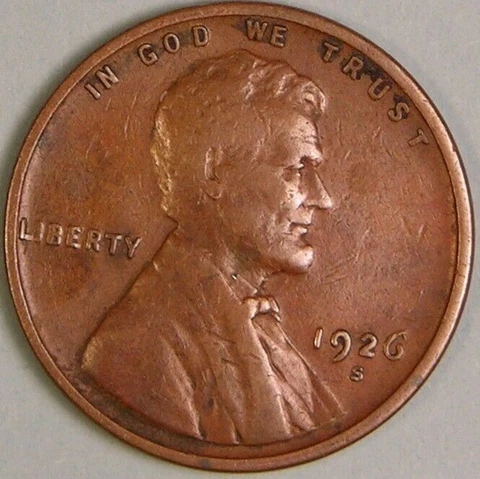 1926 S - Lincoln Wheat Penny - G/VG Cover