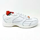 Genuine Grip Slip Resistant White Womens Leather Work Crew Shoes